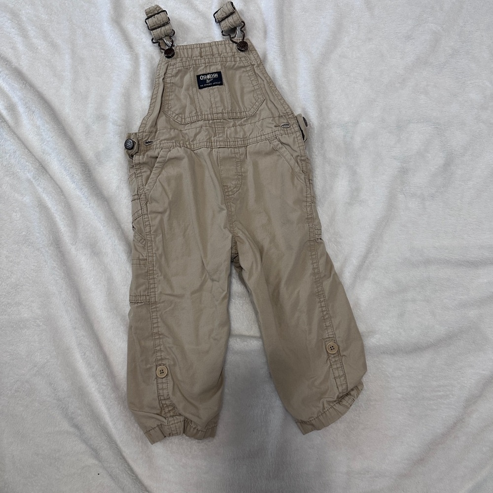 OshKosh B'gosh Kids Tan Overalls 12-18 months
